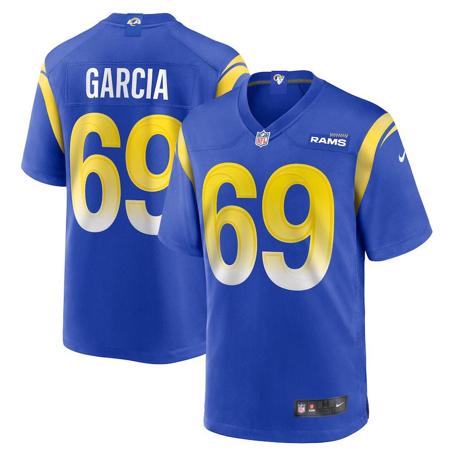Men Los Angeles Rams #69 Elijah Garcia Nike Royal Game Player NFL Jersey